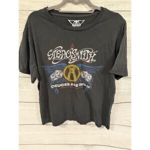 Aerosmith Deuces are Wild Women's Short Sleeve T-Shirt Size Medium